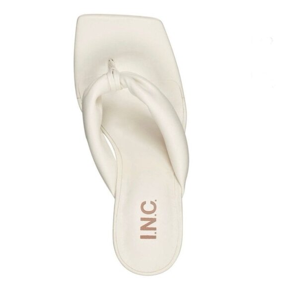 I.N.C International Concepts SAGEE Women's Thong Stiletto Heel Sandals White - Picture 4 of 5